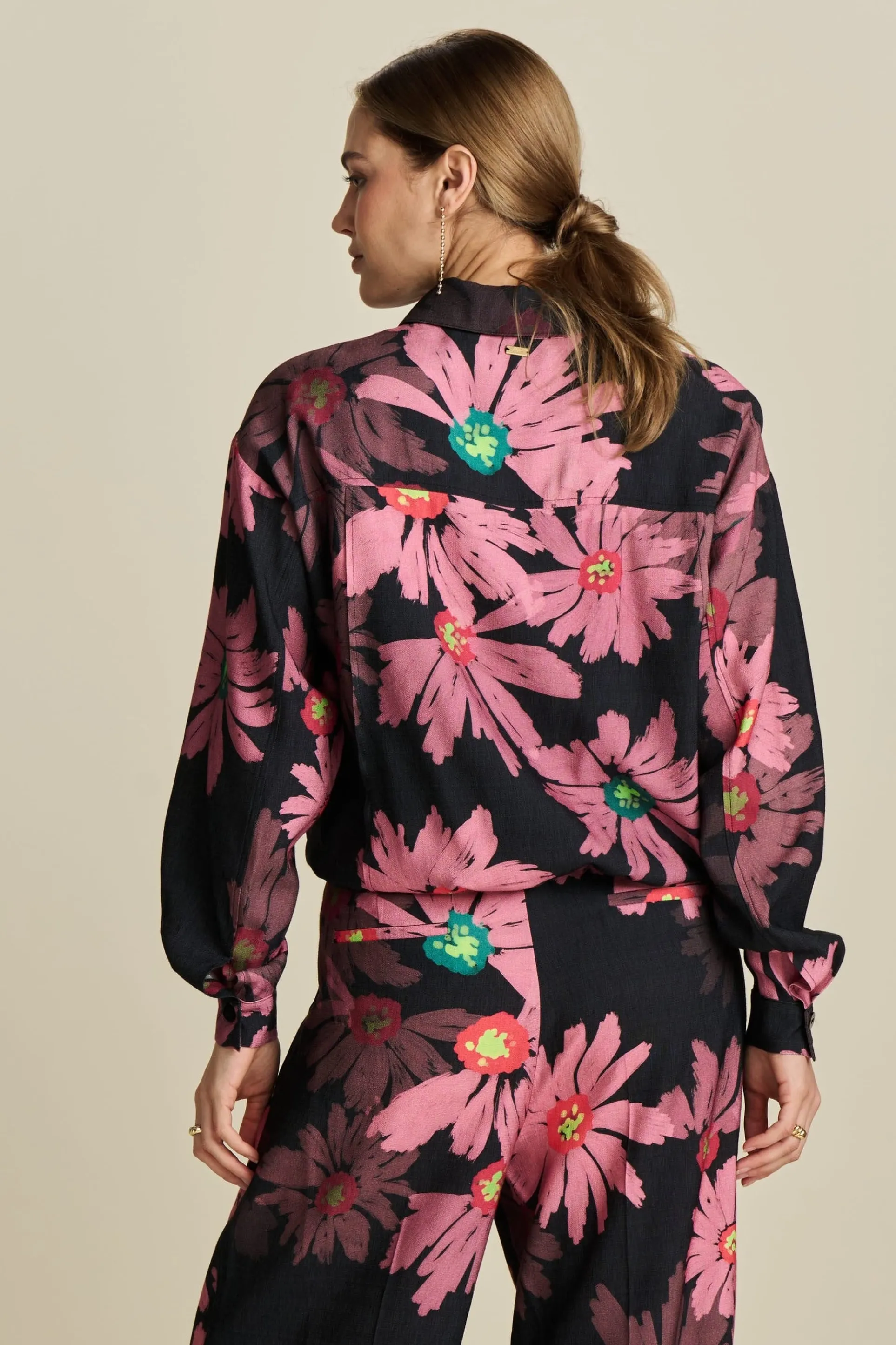 BLOUSE Big Blooming Pink