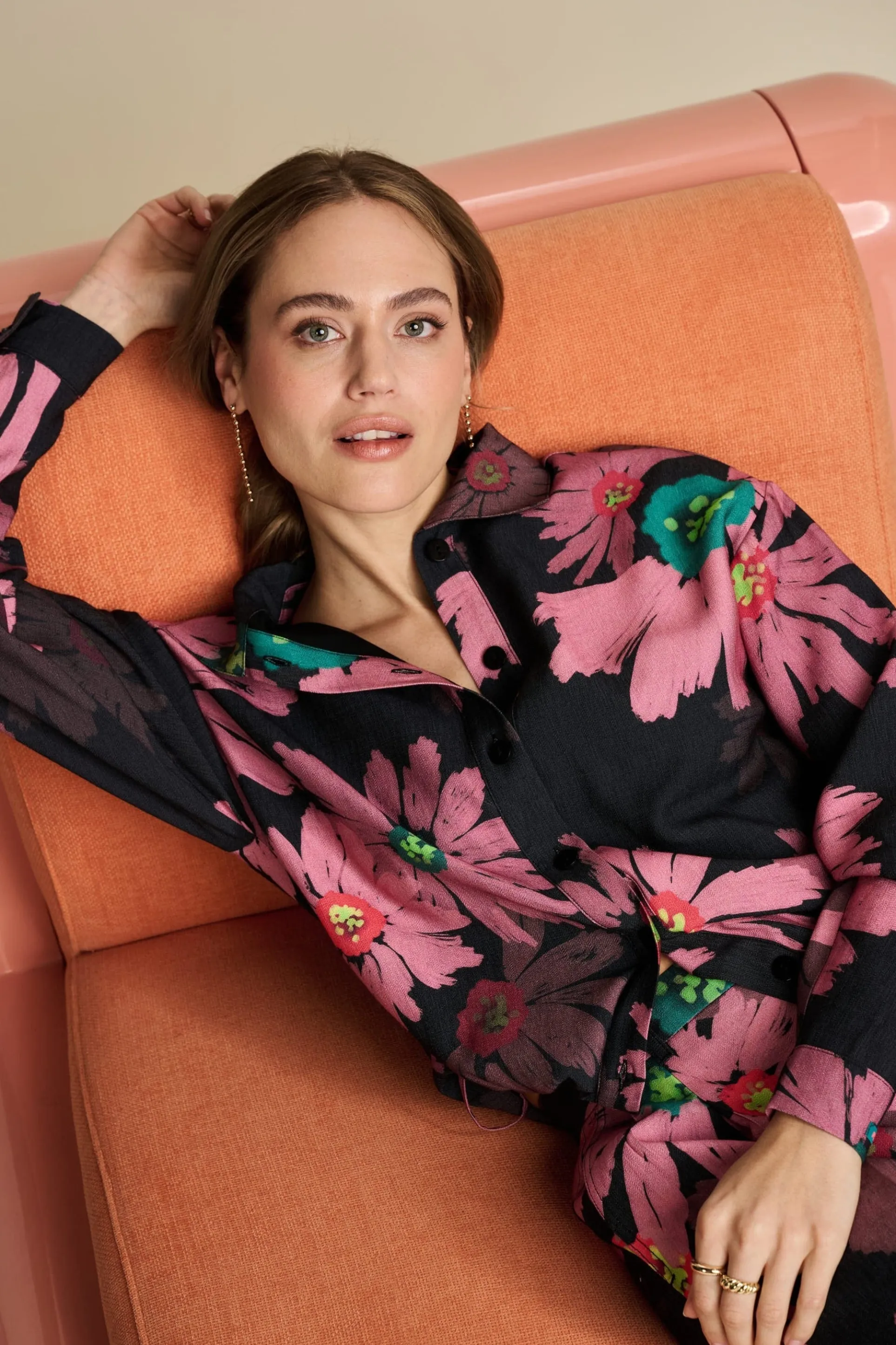 BLOUSE Big Blooming Pink