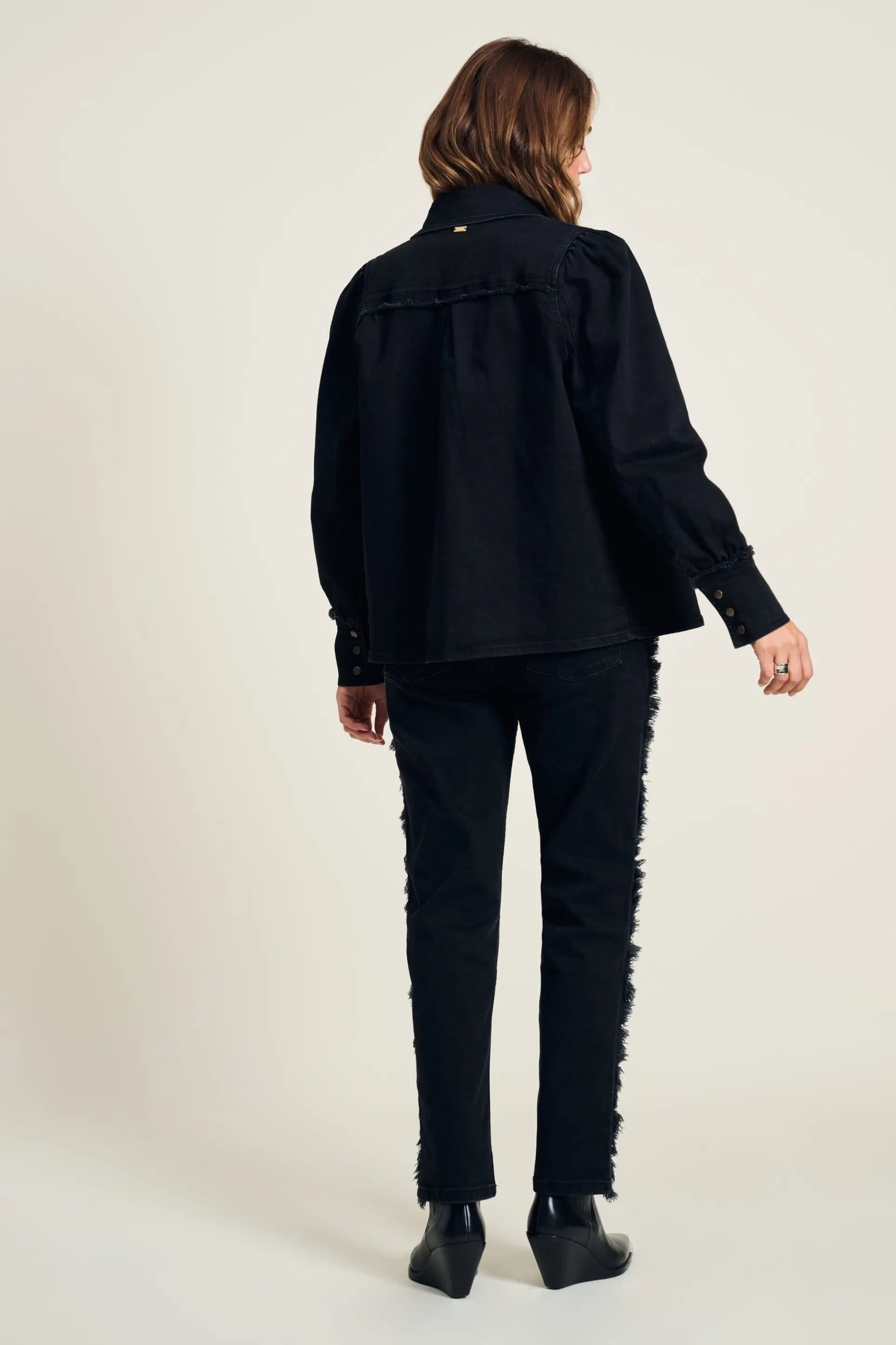 BLOUSE Denim Washed Black