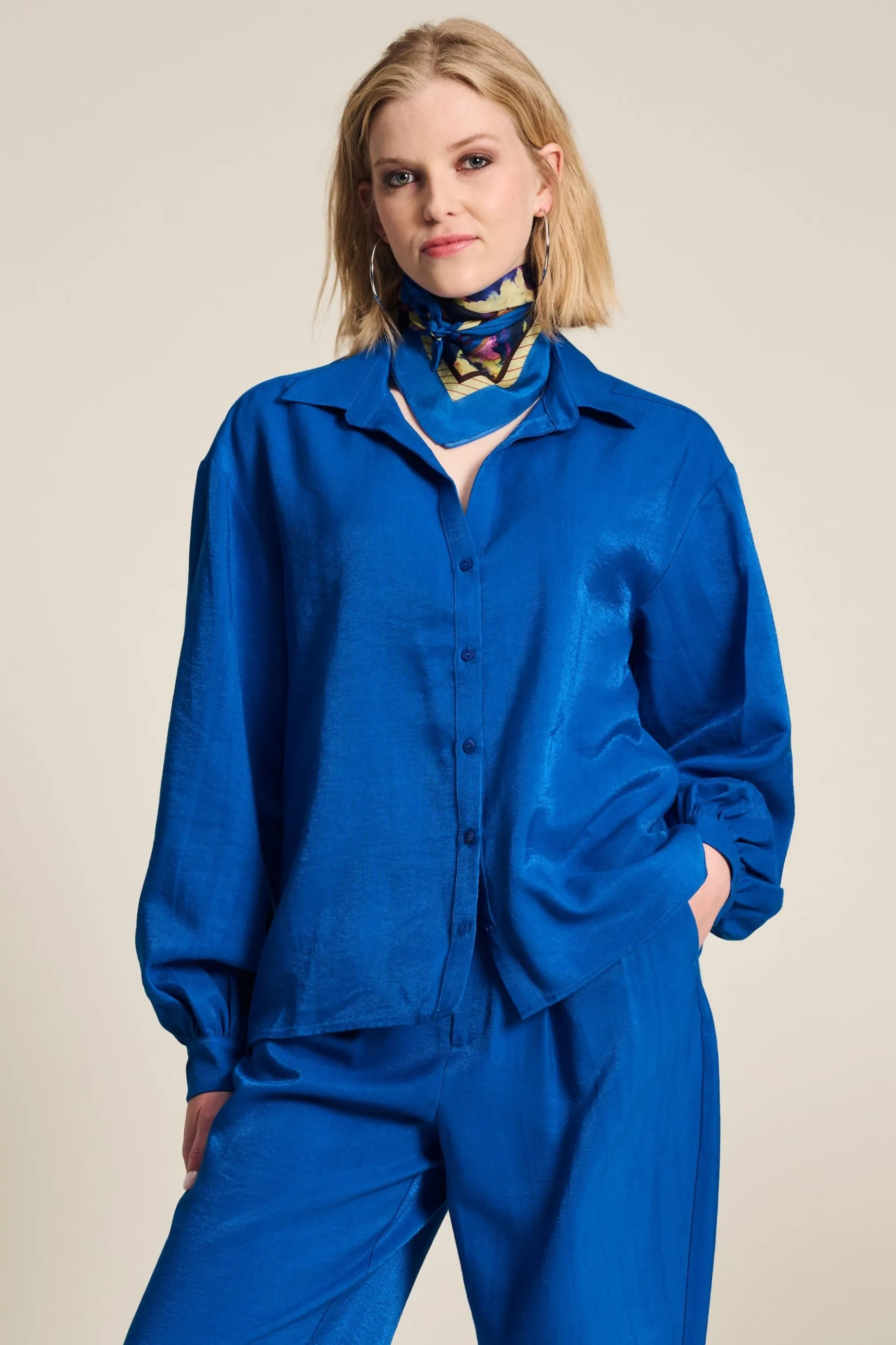 BLOUSE Violet Shimmer Blue