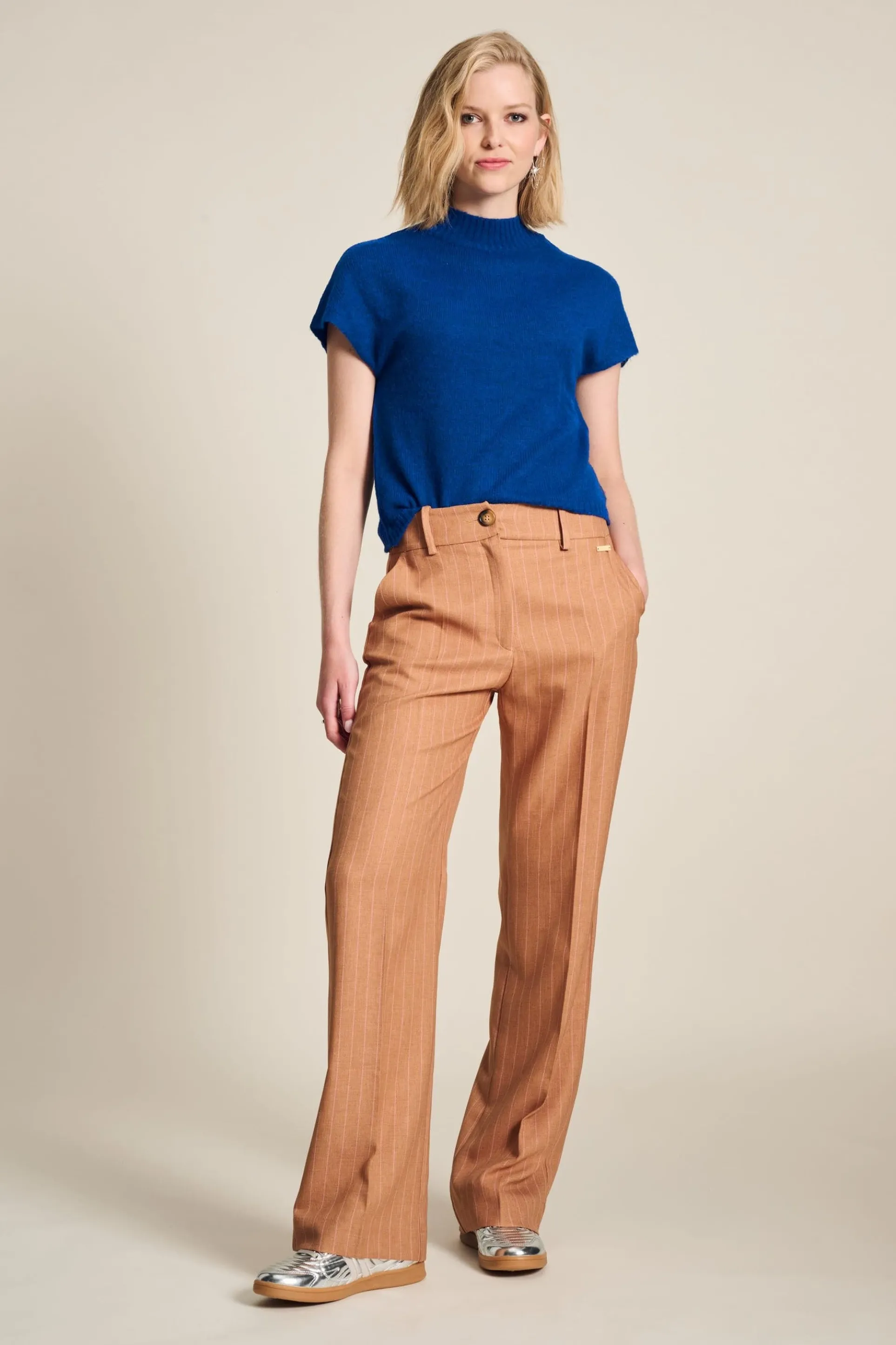BROEK Striped Sugar Brown