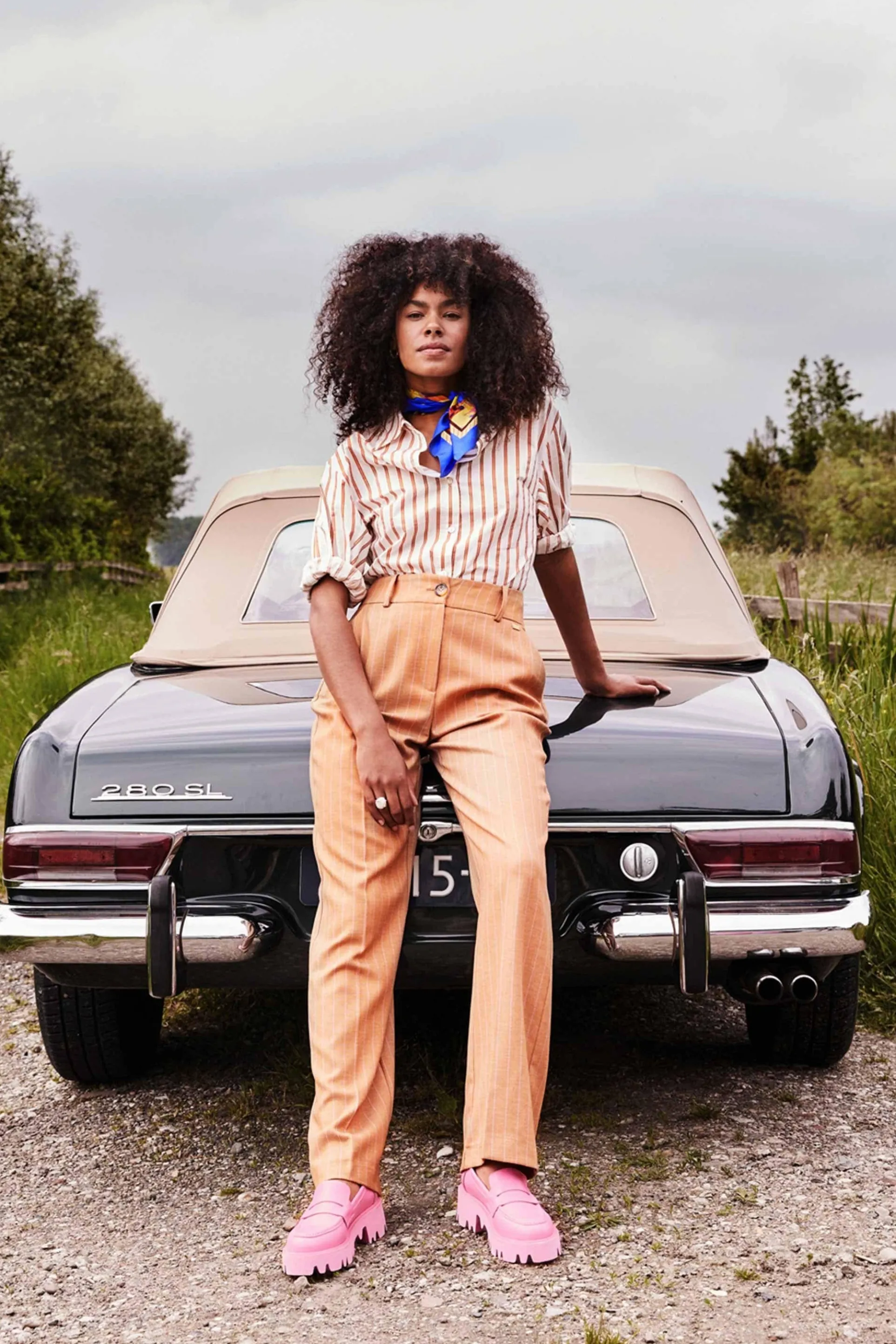 BROEK Striped Sugar Brown