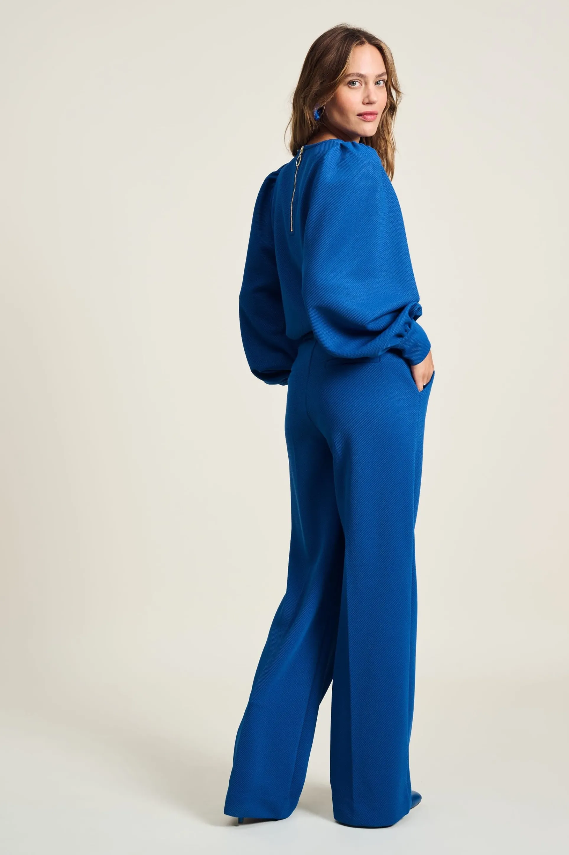 BROEK Wide Leg Mid Blue