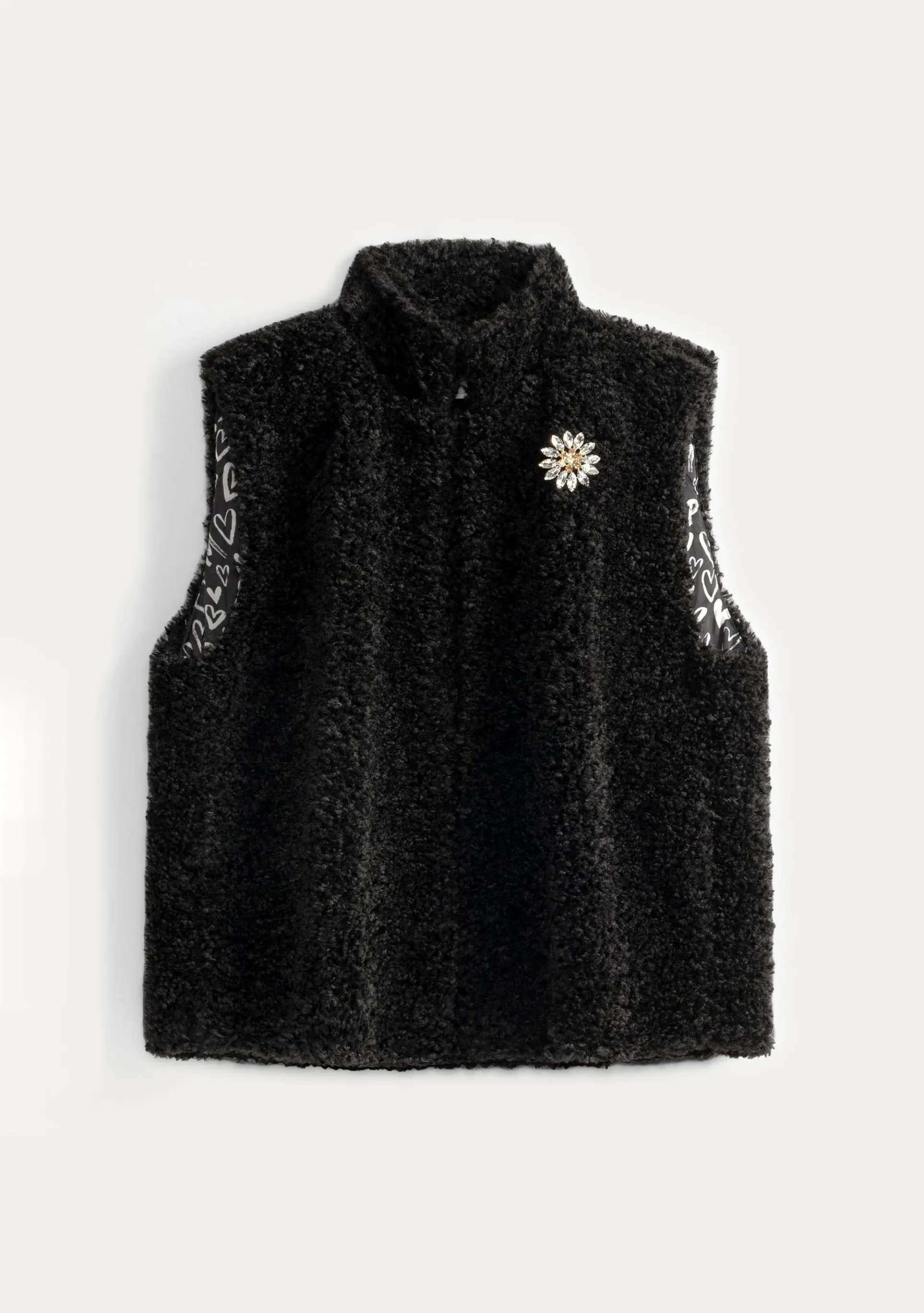GILET Teddy Love Black