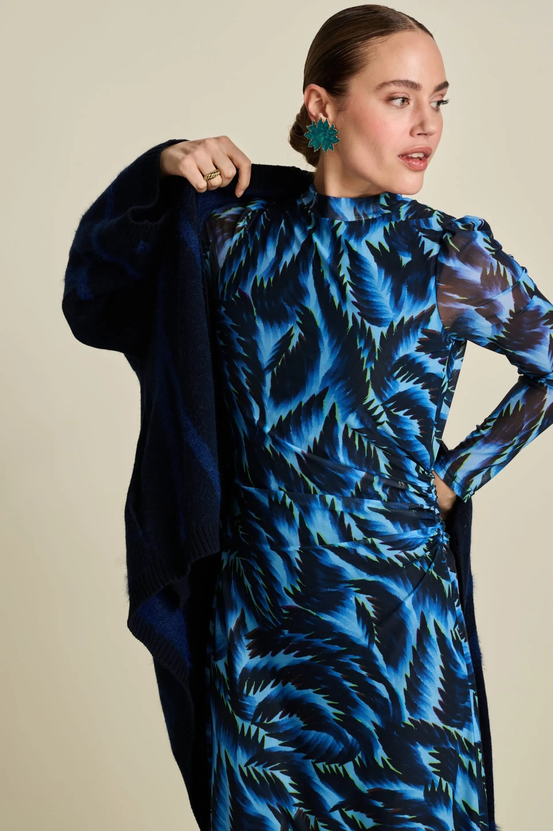 JURK Feathers Blue Mesh